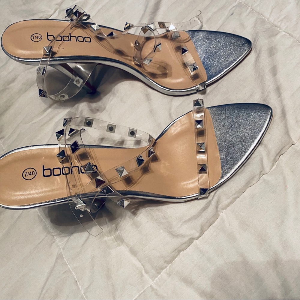 BooHoo Barely There Stud Heels